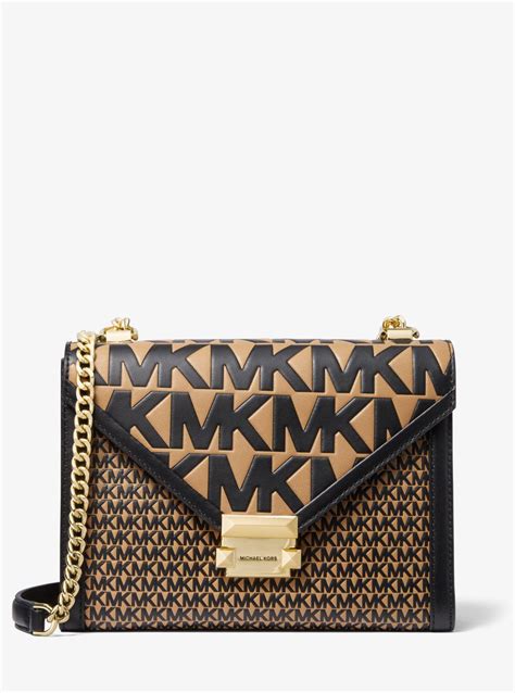 michael michael kors whitney chain large shoulder bag|Michael Kors chain strap handbags.